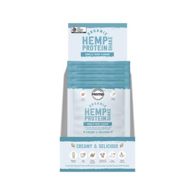 Hemp Foods Australia Organic Hemp Protein Shake Vanilla Bean Sachet 35g x 7 Display